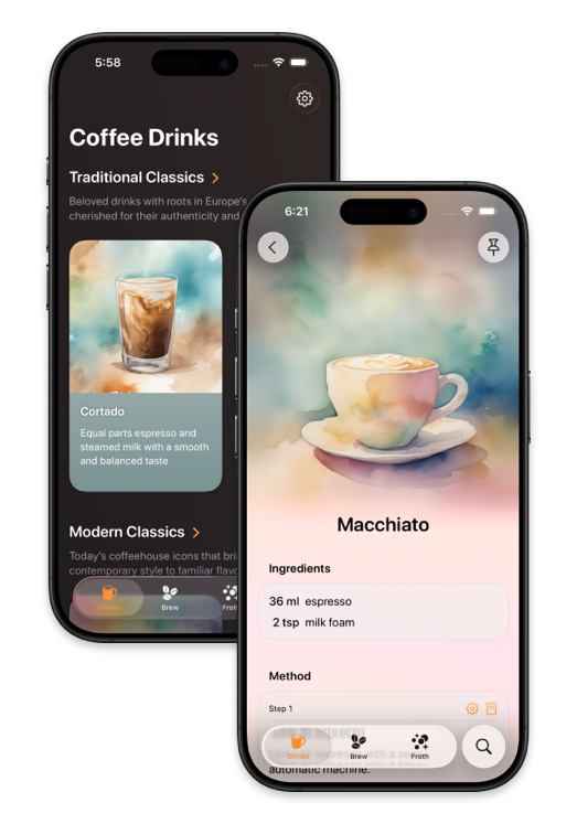 Screenshots of Breve on iPhone